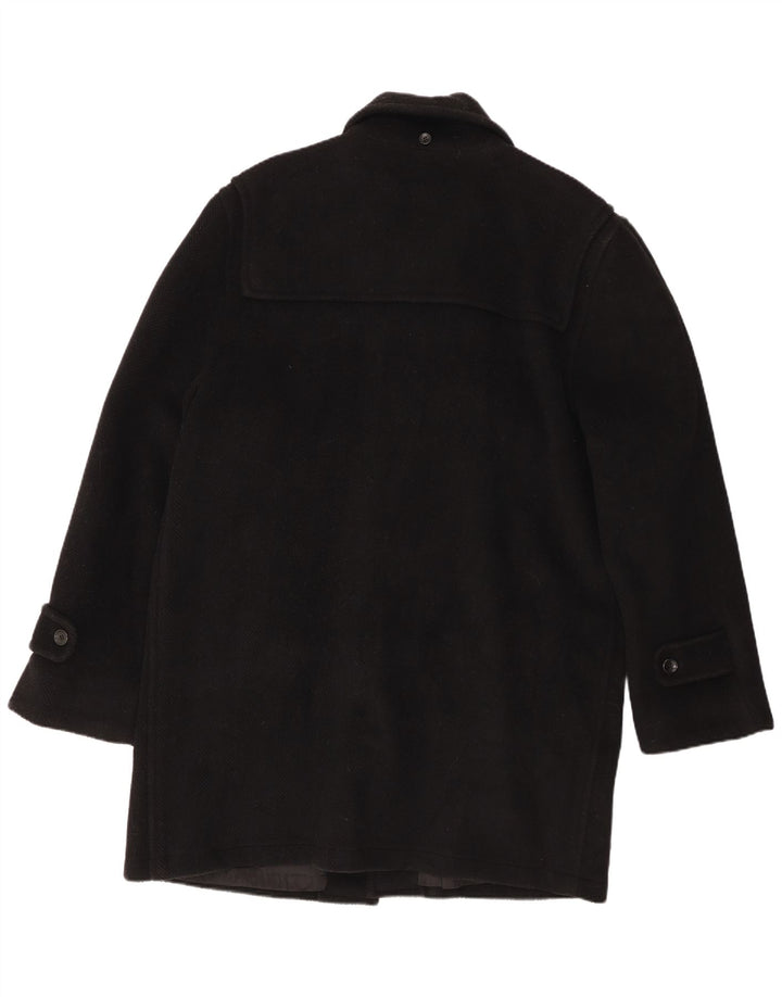 Luca D'altieri Herren Dufflecoat IT 54 2XL Schwarze Wolle