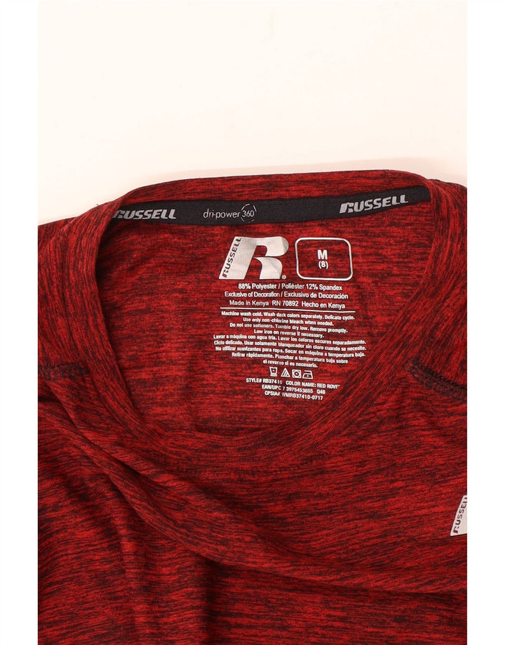 Russell Athletic Boys Dri-Power Top Langarm 7–8 Jahre Medium Maroon