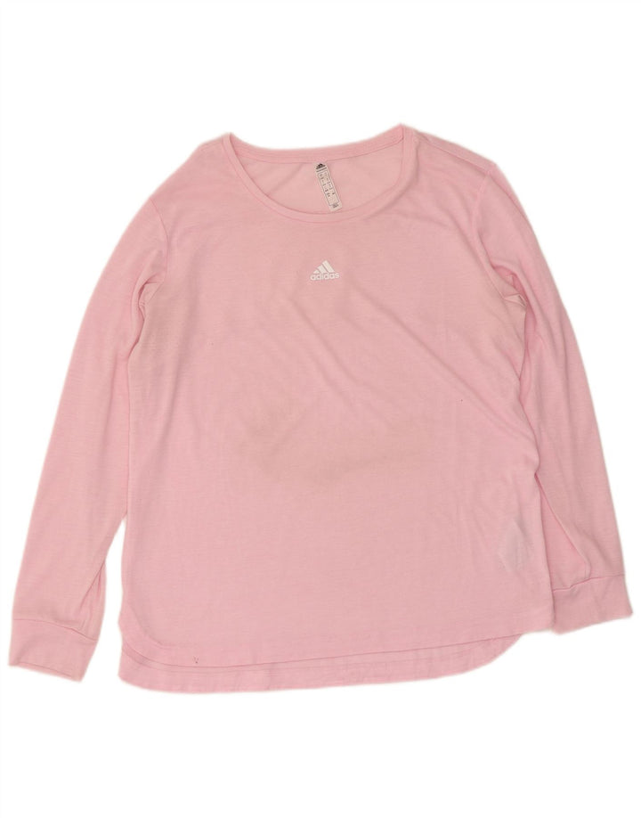 Adidas Damen Aeroready Top Langarm UK 16/18 Large Rosa Polyester