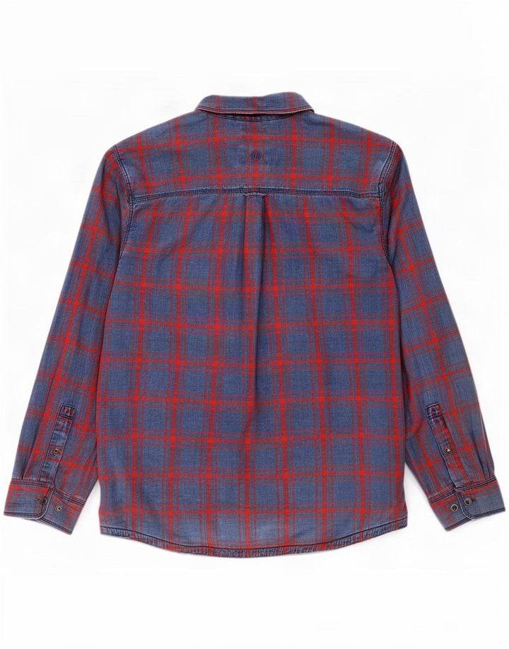 Fat Face Herren Indigo-Hemd 2XL, blau kariert, Baumwolle