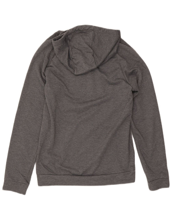 Nike Mens Dri Fit Graphic Hoodie Jumper Small Grey Polyester