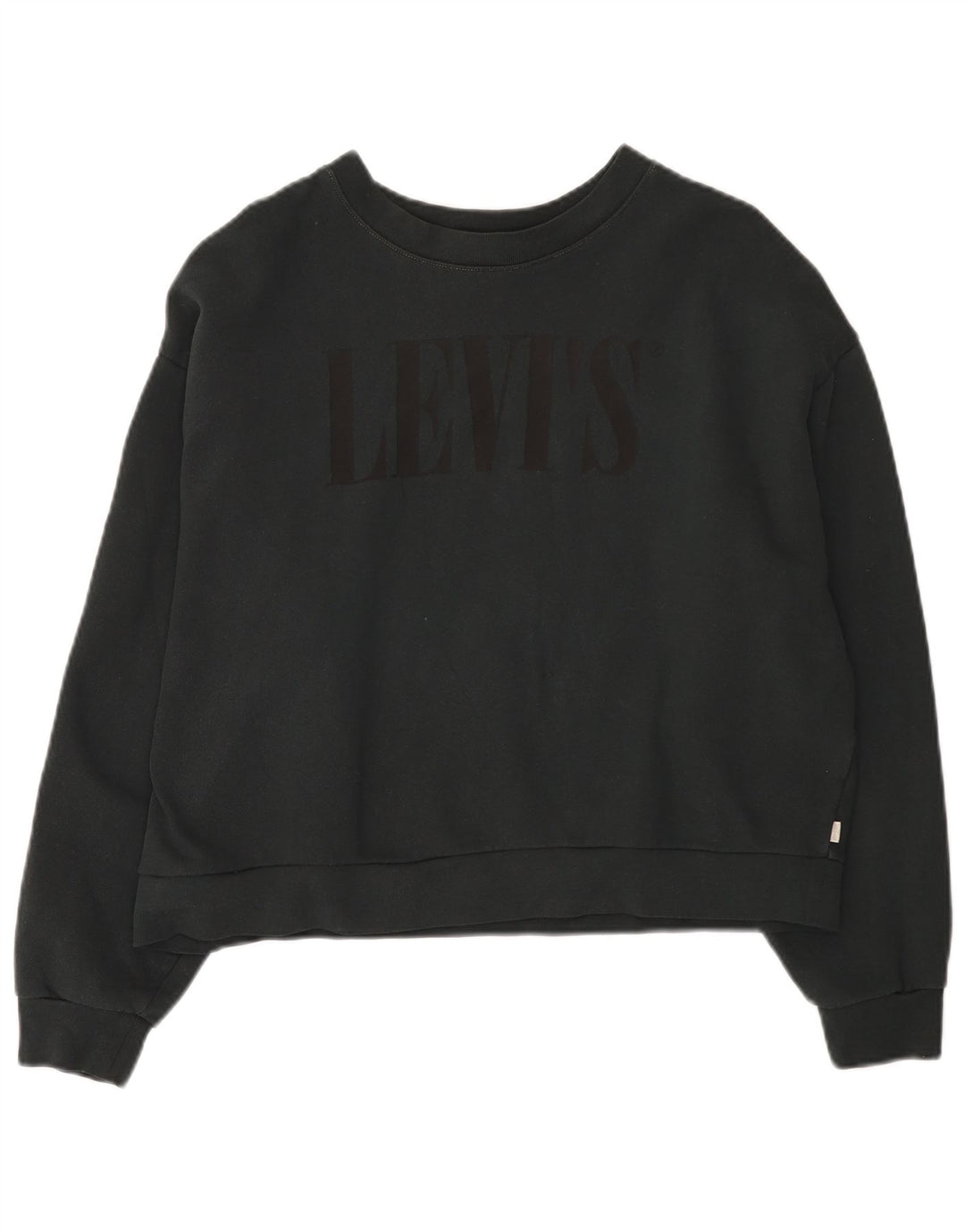 Levi's Damen-Pullover, übergroßer Crop-Sweatshirt, Gr. 14, mittleres Marineblau