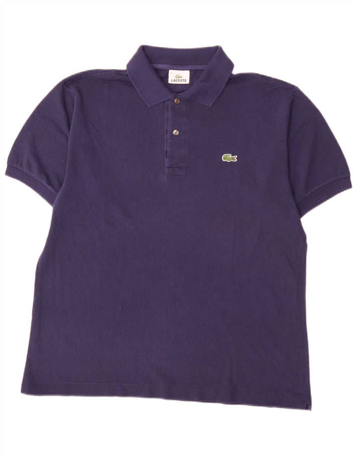 Lacoste Herren-Poloshirt, Größe 4, mittelviolette Baumwolle