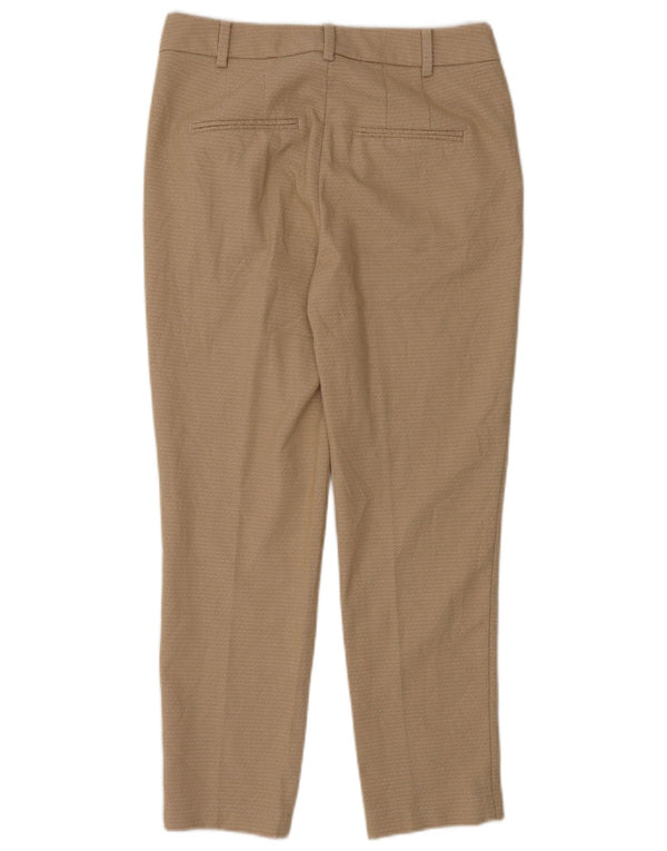 Zara Slim Chino-Hose für Damen, EU 34, 2XS, W24, L25, beige, geometrisches Polyester