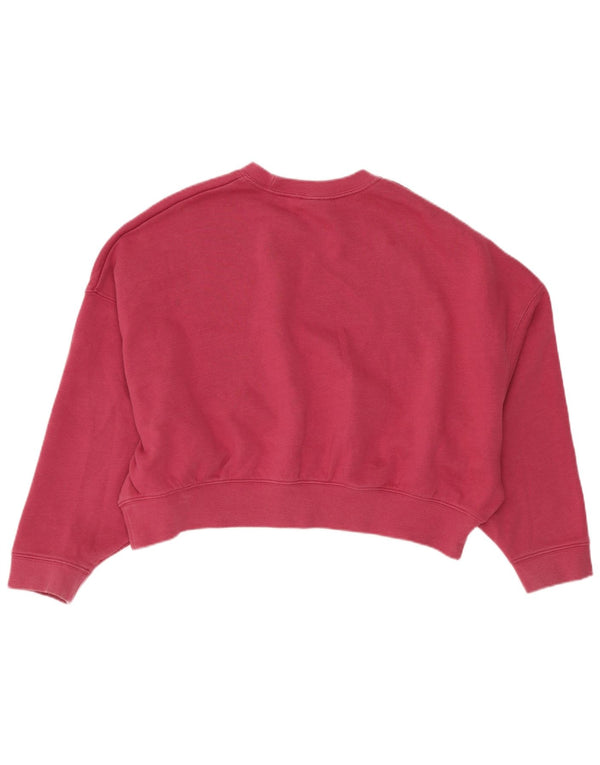 Nike Mädchen Crop Graphic Übergroßer Sweatshirt-Pullover, 10–11 Jahre, Mittelrosa