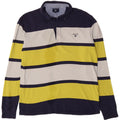 Gant Herren Langarm-Rugby-Poloshirt, mittelgroß, mehrfarbig, gestreift, Baumwolle