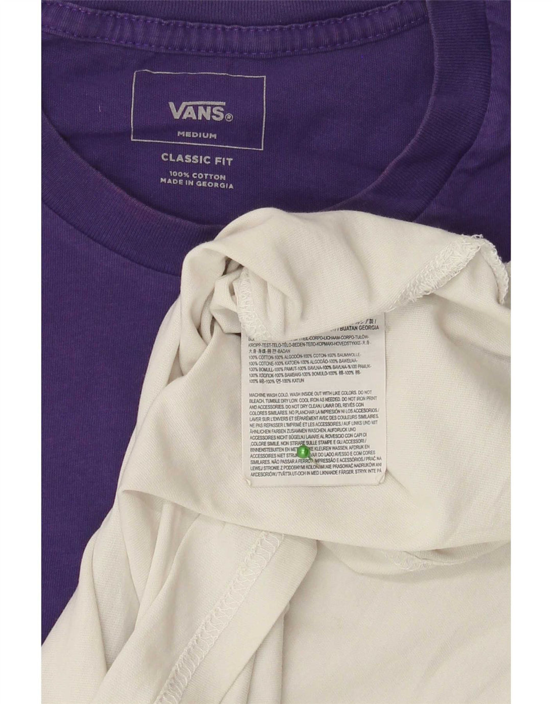 Vans Herren-T-Shirt mit klassischer Passform, mittelweiße Colourblock-Baumwolle