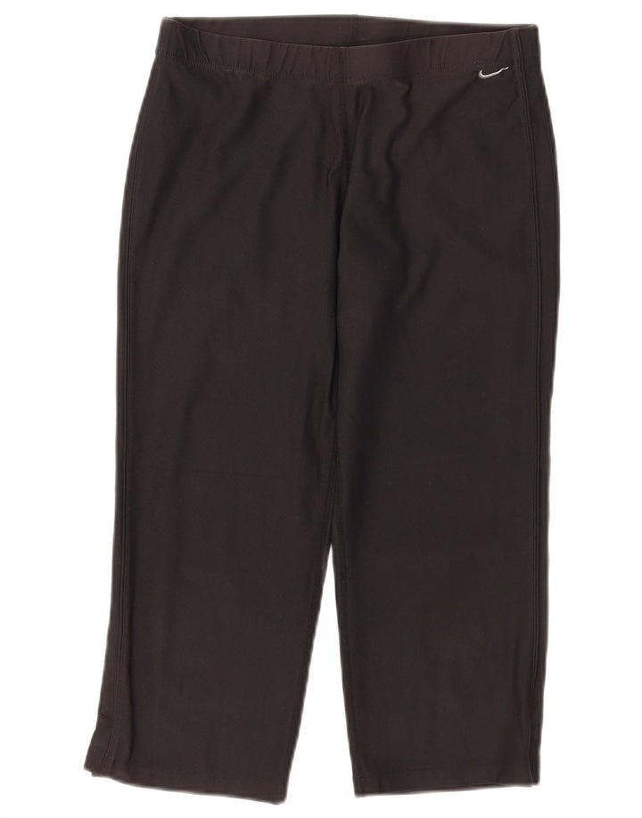 NIKE Damen Dri Fit Capri-Trainingshose UK 10/12 Medium Schwarz
