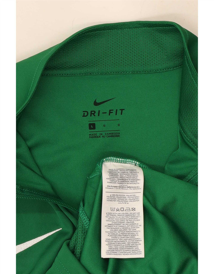 Nike Herren-Trainingsanzug mit Dri-Fit-Grafik, Größe L, grün, Polyester