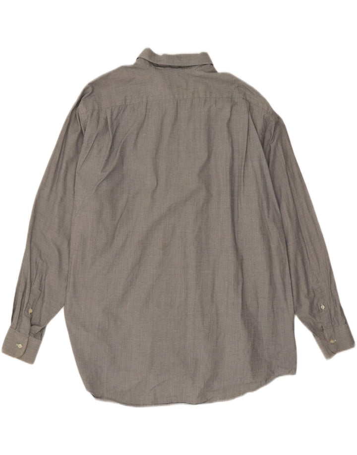 Lacoste Herrenhemd Größe 45 XL Graue Baumwolle