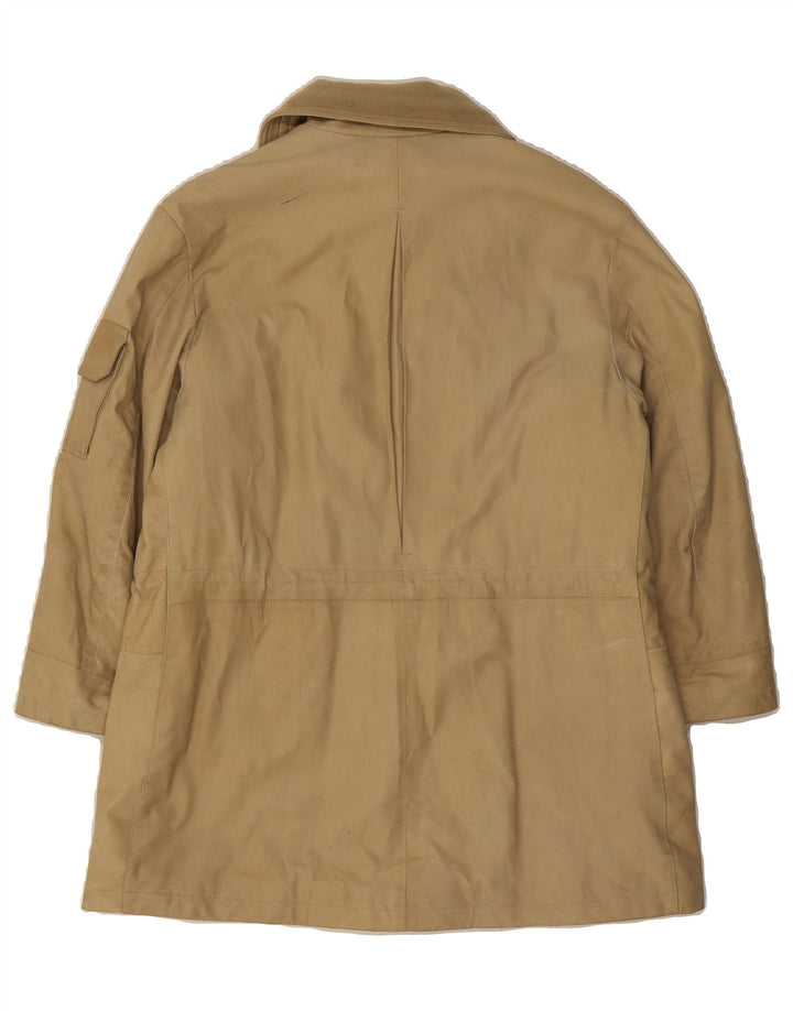VINTAGE Womens Leather Jacket IT 42 Medium Beige Leather Vintage Vintage and Second-Hand Vintage from Messina Hembry 
