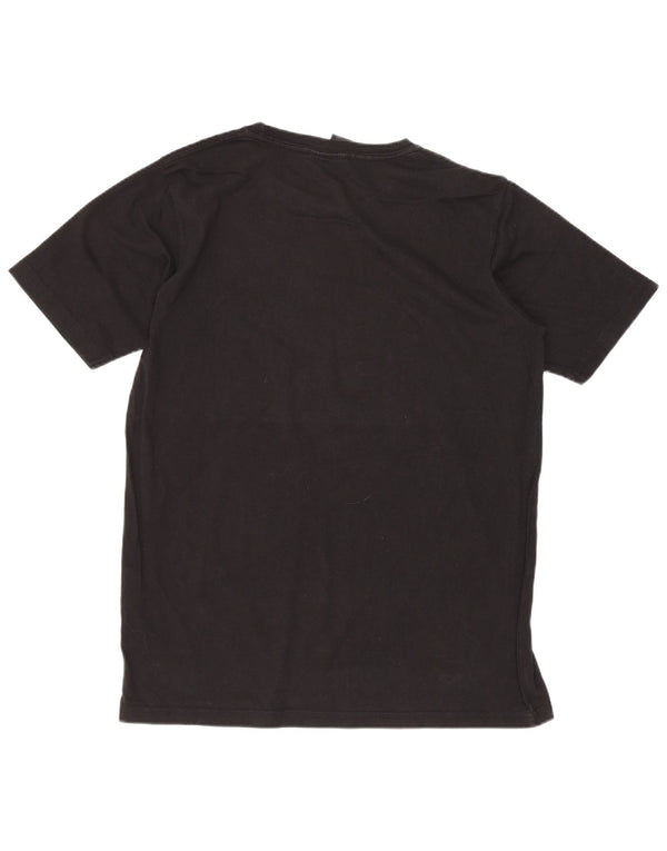 Quiksilver Jungen-T-Shirt mit Grafik, 15–16 Jahre, schwarze Baumwolle
