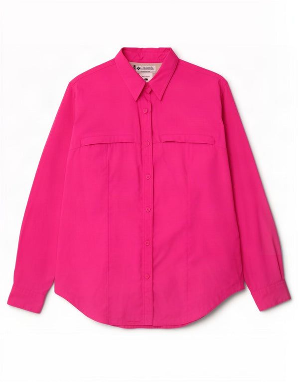Columbia Damen-Hemd UK 16 Large Pink Nylon