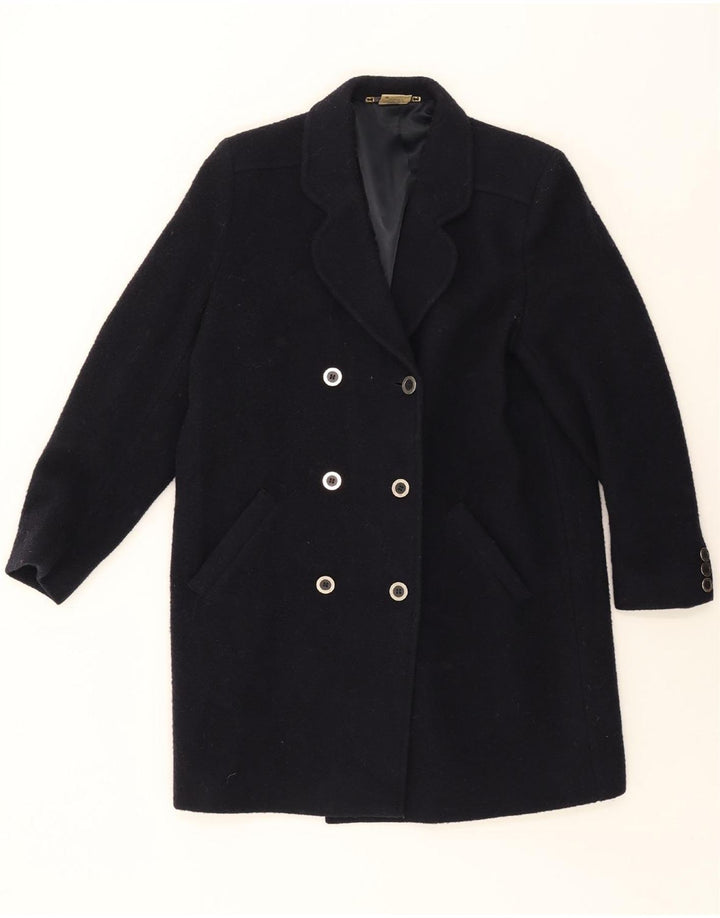 ALEXON Womens Double Breasted Coat UK 16 Large Navy Blue Wool Vintage ALEXON and Second-Hand ALEXON from Messina Hembry 