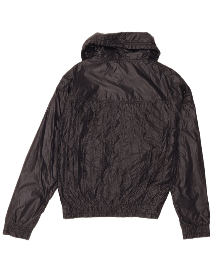 Calvin Klein Damen Bomberjacke UK 6 XS Schwarzes Nylon