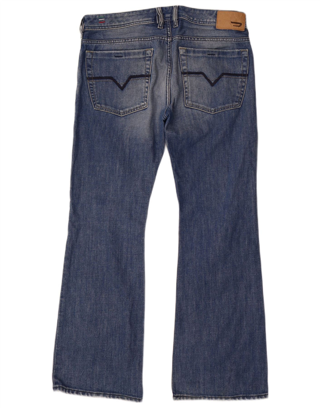 DIESEL Herren Zathan Bootcut Jeans W32 L30 Blaue Baumwolle