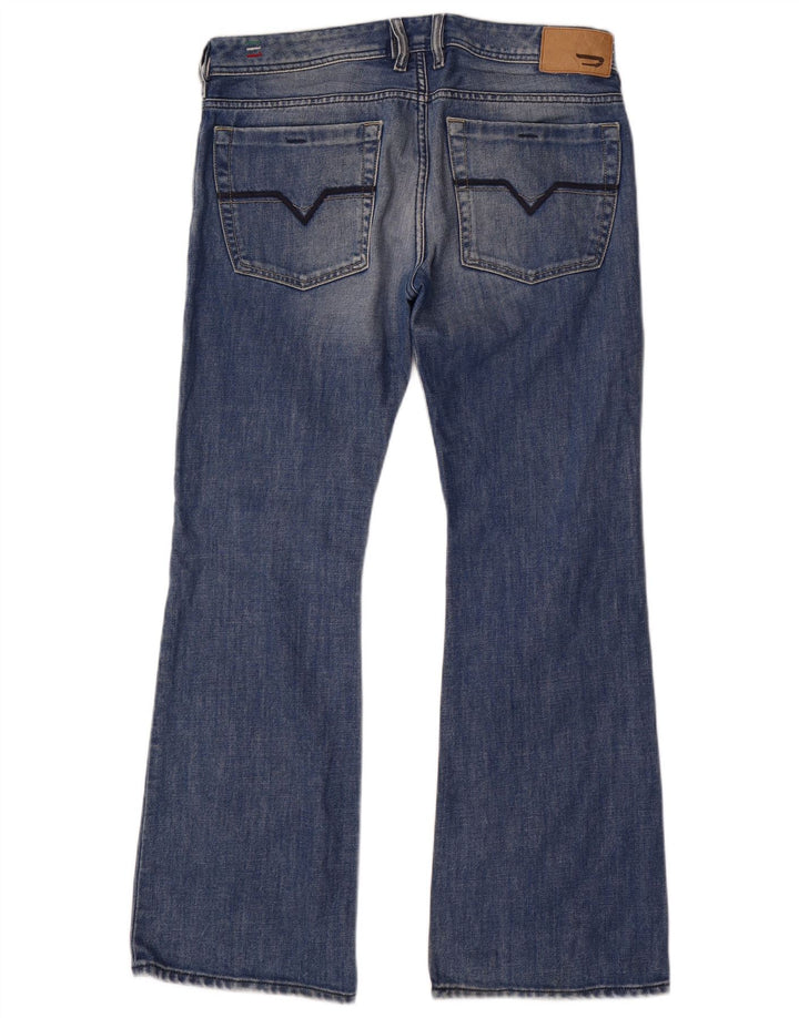 DIESEL Herren Zathan Bootcut Jeans W32 L30 Blaue Baumwolle