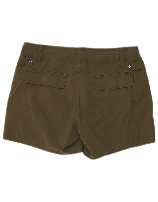Prana Damen Cargoshorts US 8 Medium W32 Khaki Baumwolle