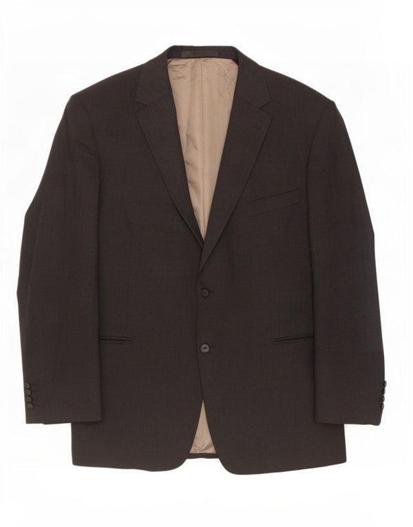 Marks & Spencer Herren-Blazer mit 2 Knöpfen, UK 46, XL, graue Wolle