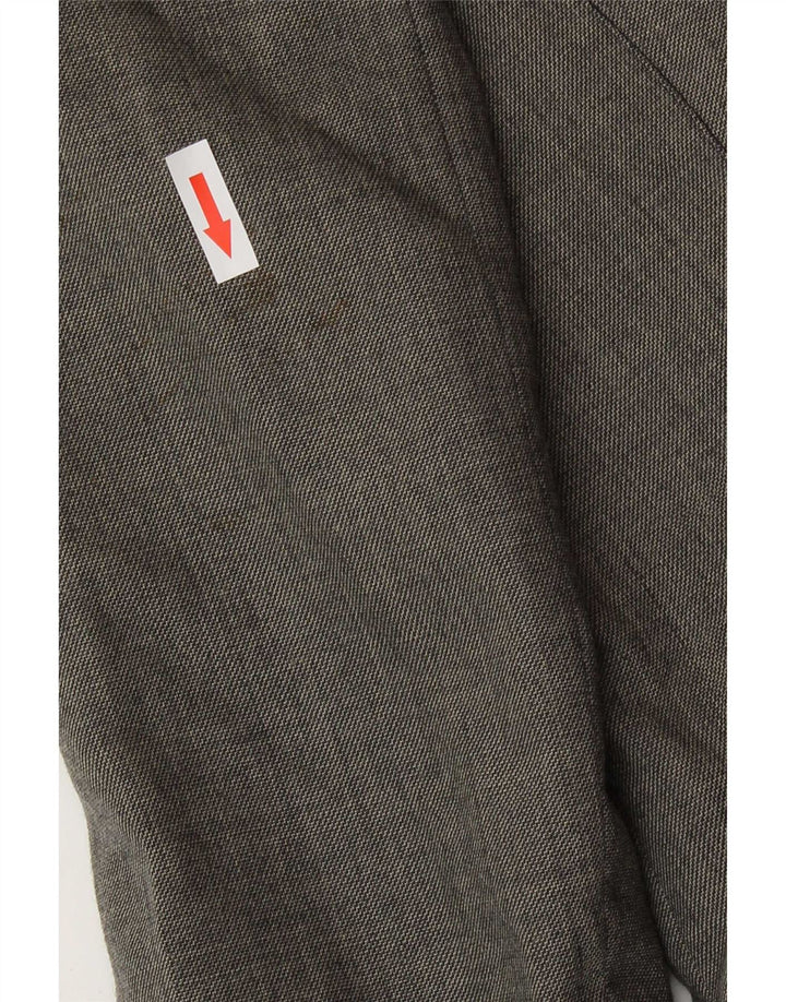 Vintage Damen Zweireiher Blazer Jacke IT 44 Mittelgraue Wolle