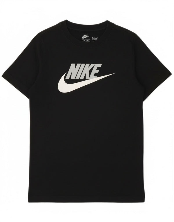 Nike Jungen-T-Shirt mit Grafik, mittelgroß, schwarze Baumwolle, 10–11 Jahre