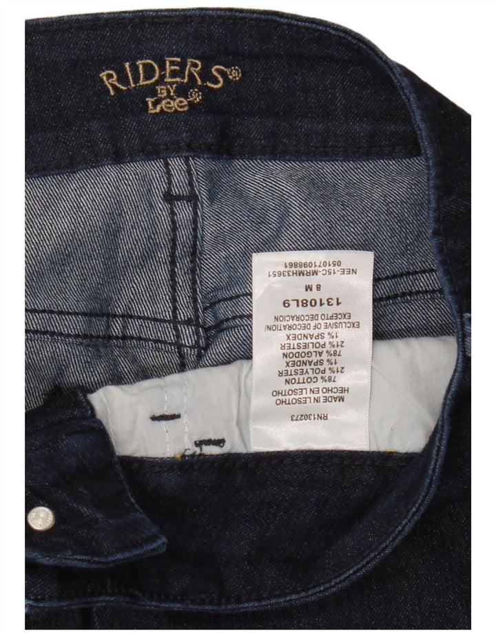 LEE Damen Riders Capri-Jeans US 8 Medium W30 L18 Marineblaue Baumwolle