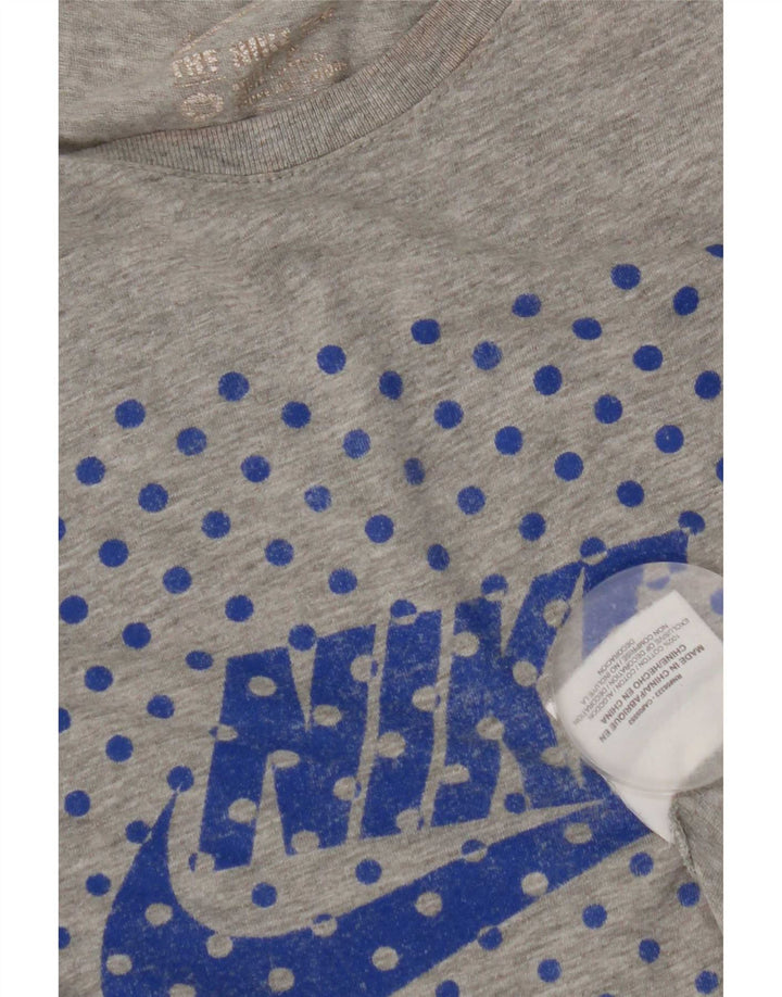 Nike Herren Air Max Graphic T-Shirt-Oberteil aus mittelgrauer Baumwolle