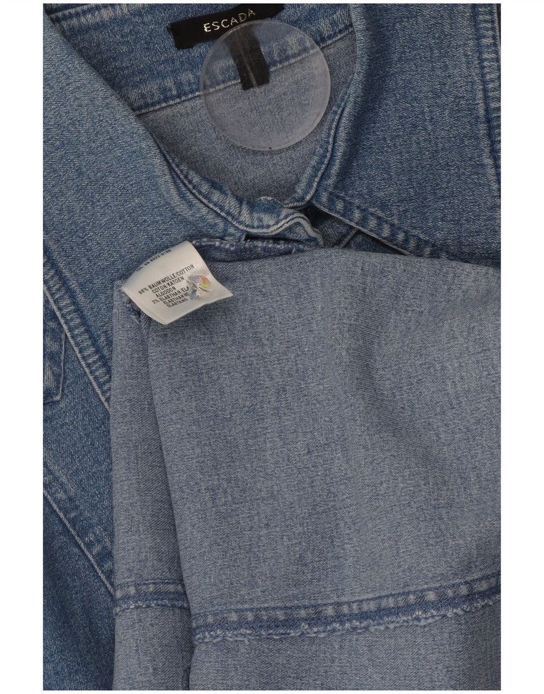 ESCADA Damen Jeanshemd EU 42 Große blaue Baumwolle