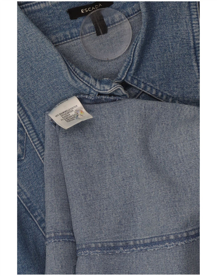 ESCADA Damen Jeanshemd EU 42 Große blaue Baumwolle
