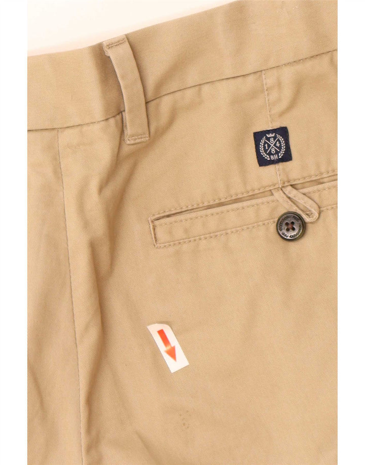 Marks & Spencer Herren Blue Harbor Regular Fit Chinohose W34 L29 Beige
