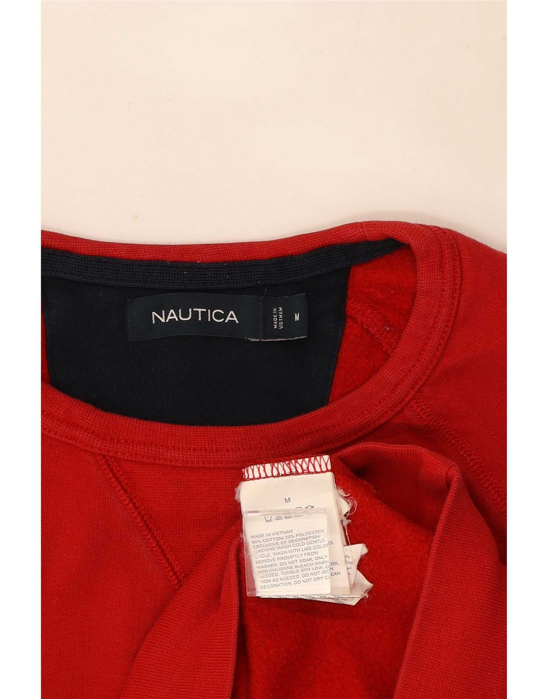 Nautica Herren-Sweatshirt mit Grafik, mittelrote Baumwolle
