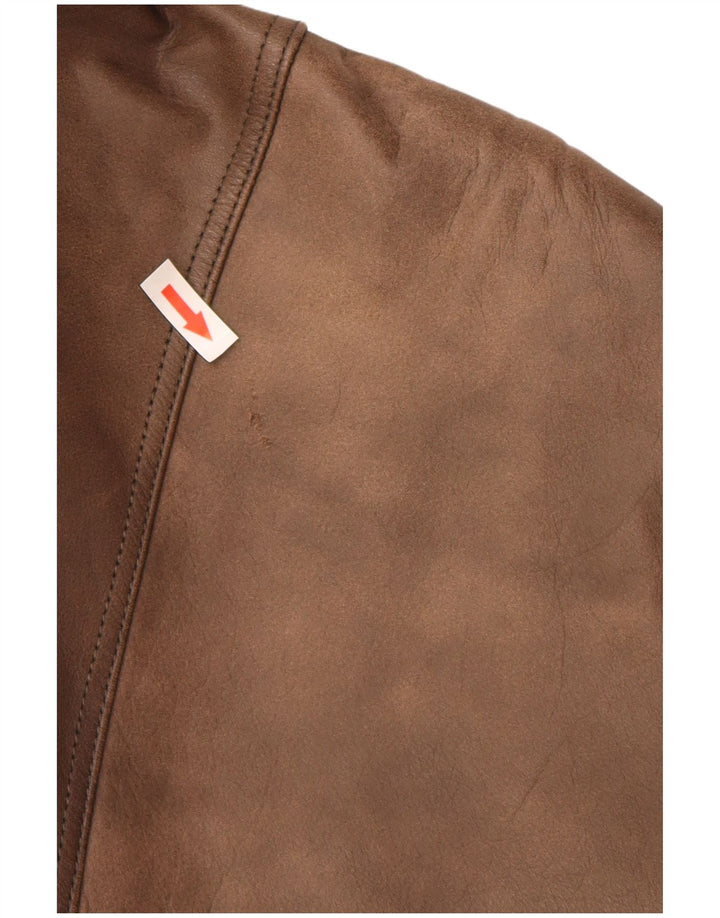 Itallo Herren Lederjacke IT 56 3XL Braunes Leder