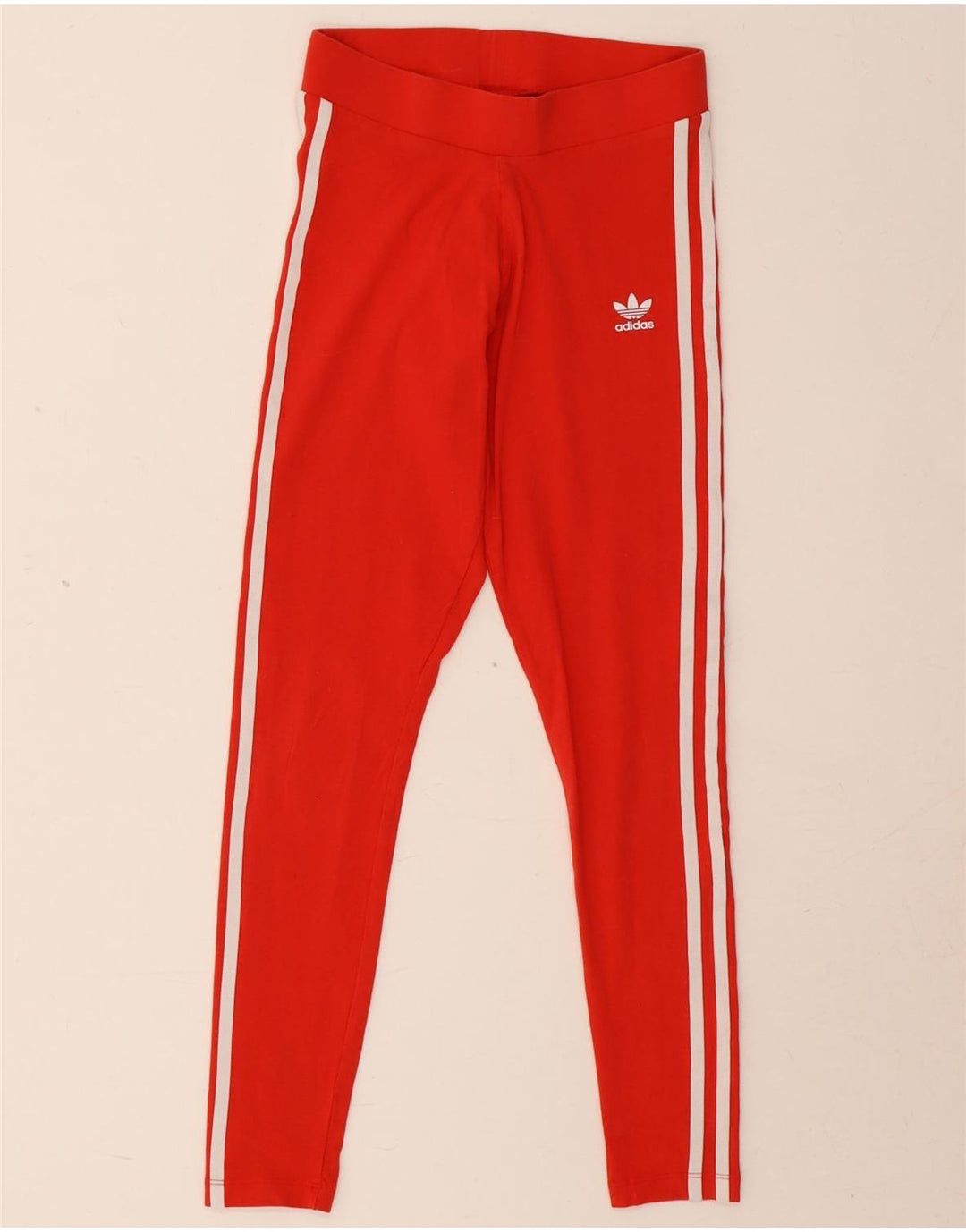 Adidas Damen Leggings UK 4 XS Rote Baumwolle