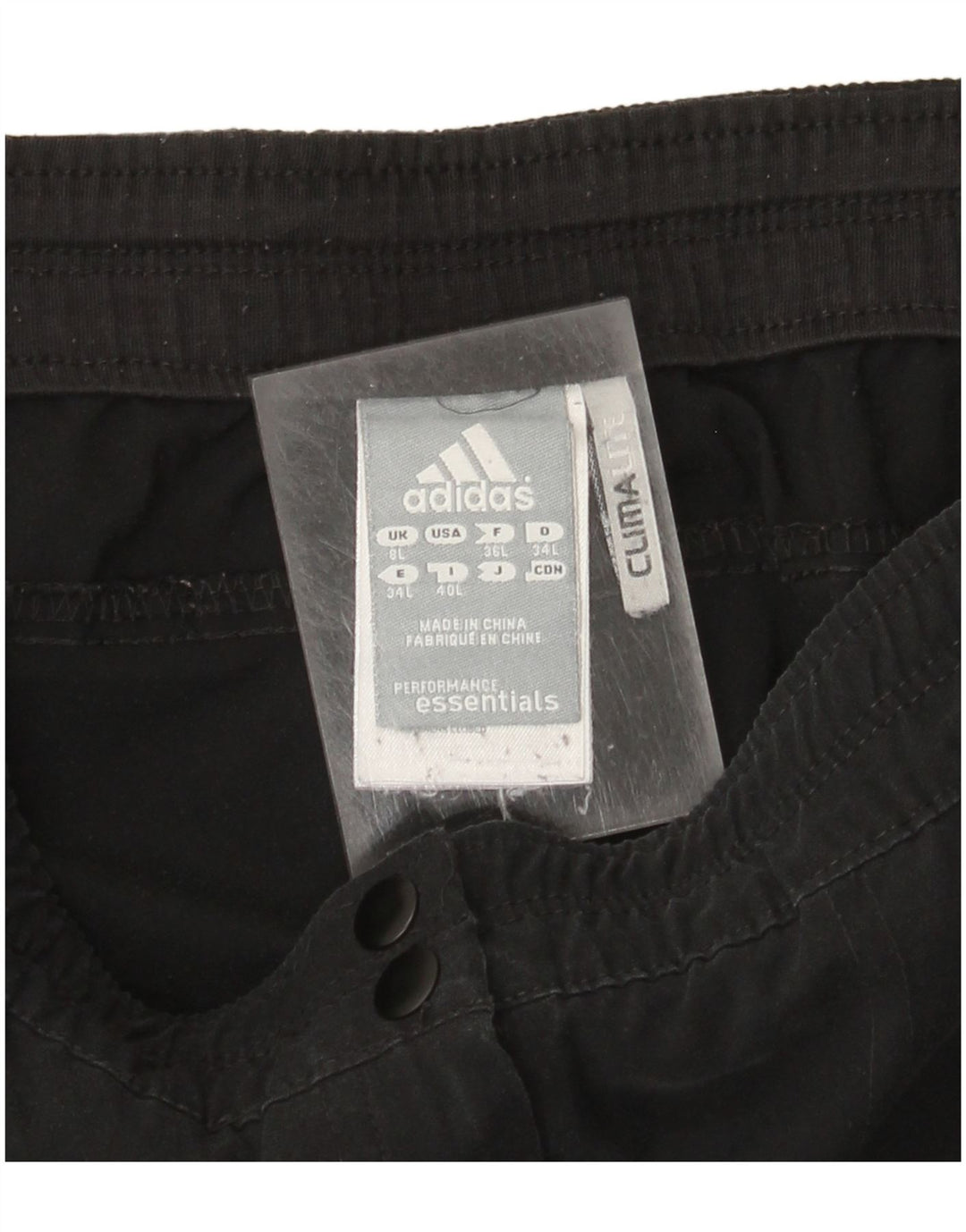 Adidas Damen Climalite Trainingshose UK 8 Small Schwarz Polyester
