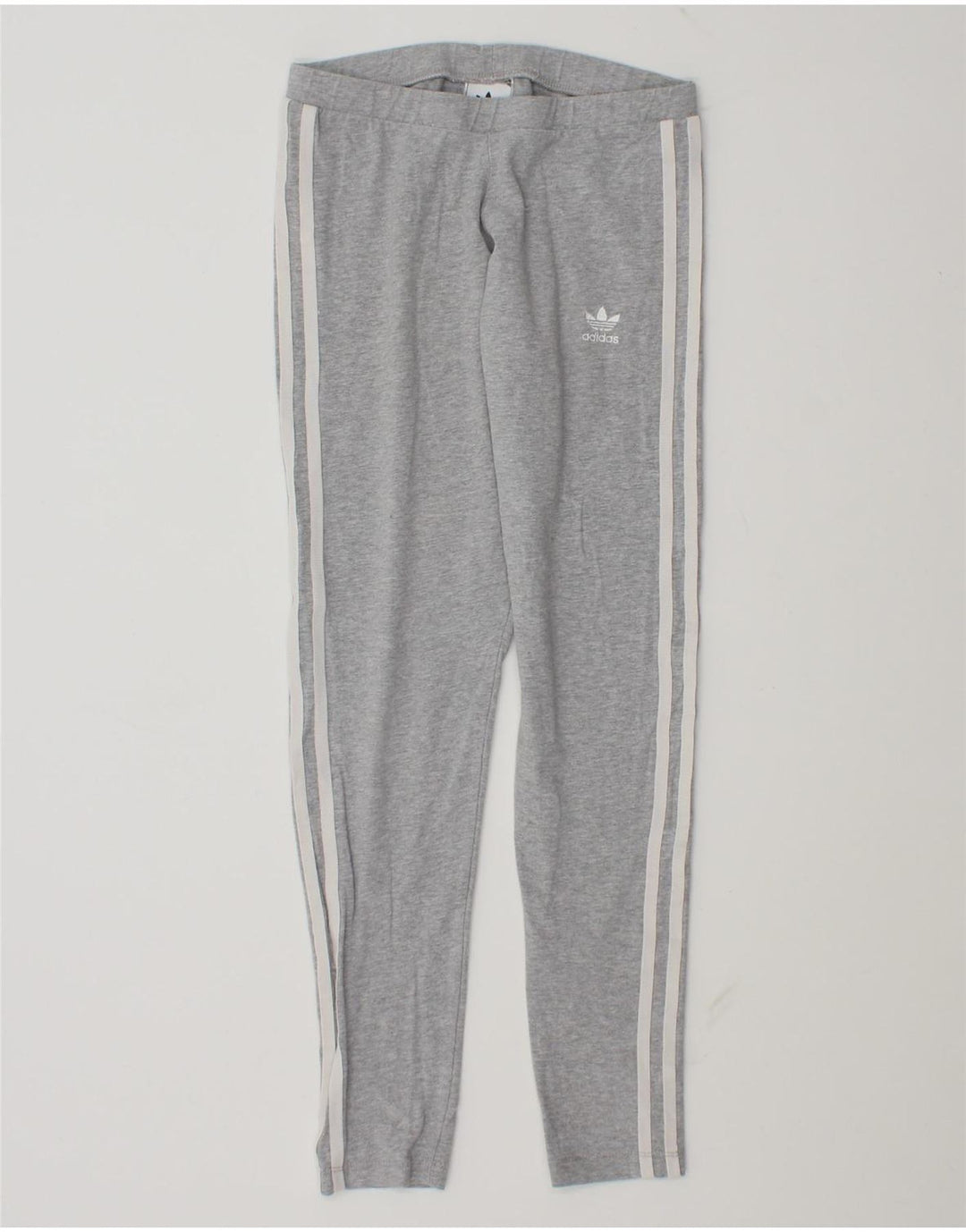 Adidas Damen Leggings UK 10 Small Graue Baumwolle