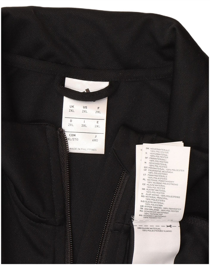 Adidas Herren Climalite Trainingsanzug Top Jacke 2XL Schwarz Polyester