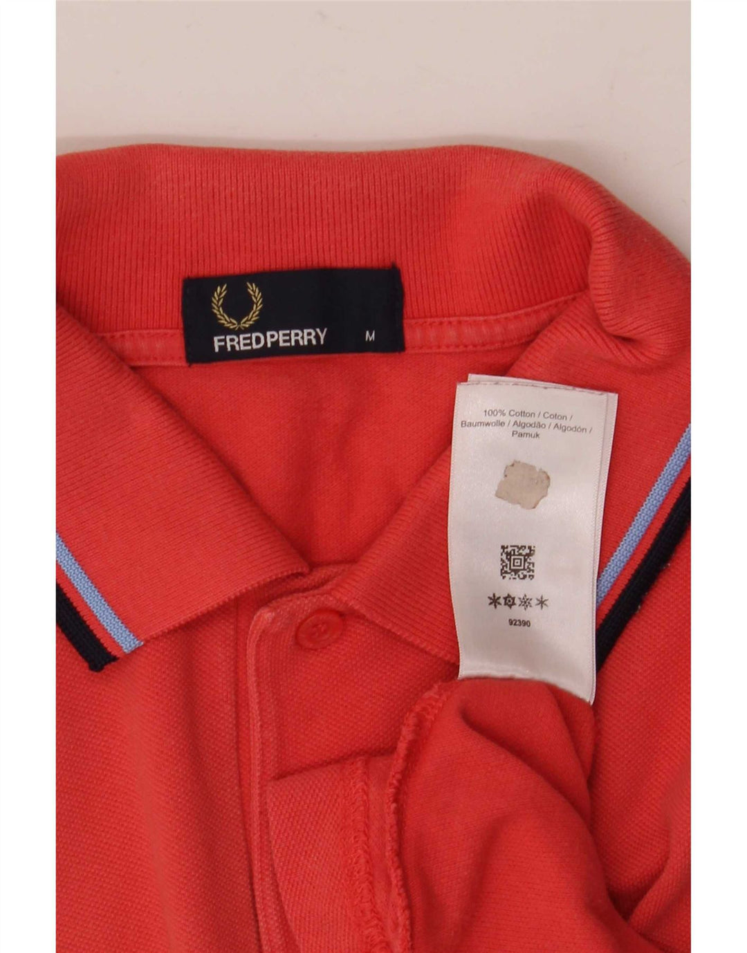 Fred Perry Herren-Poloshirt aus mittelroter, gestreifter Baumwolle