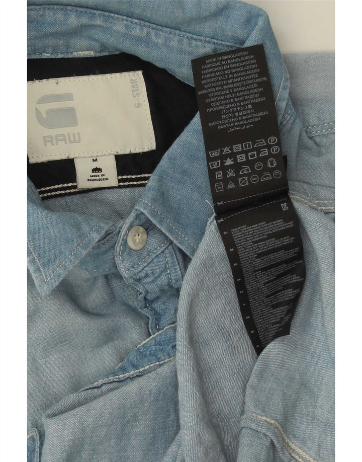 G-Star Herren-Jeanshemd aus mittelblauer Baumwolle