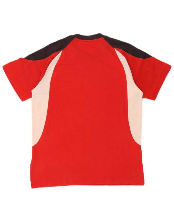 Adidas T-Shirt für Jungen, 13–14 Jahre, rot, Colourblock-Baumwolle