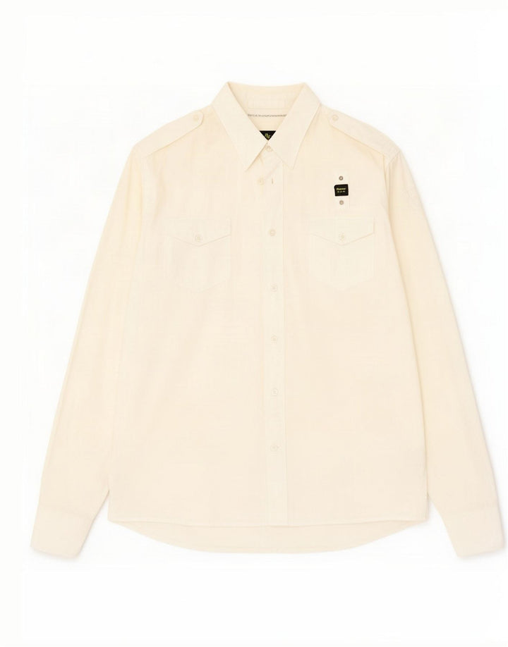 Blauer Herrenhemd 2XL Weiß