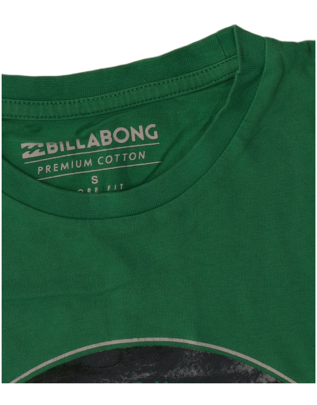 Billabong Herren-T-Shirt mit Grafik, Größe S, grüne Baumwolle
