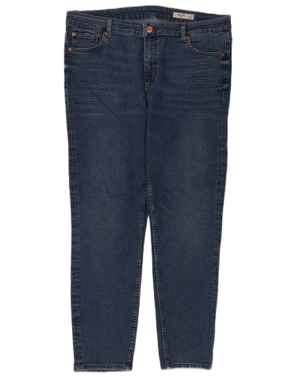 Marks & Spencer Womens The Lily High Waist Slim Jeans UK 18 XL W36 L28 Blue