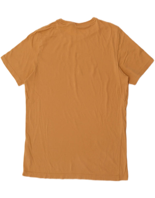 Puma Herren Grafik-T-Shirt-Oberteil aus mittelgelber Baumwolle