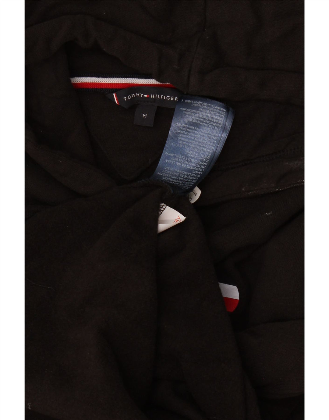 Tommy Hilfiger Herren-Kapuzenpullover mit Grafik, mittelschwarz, Baumwolle
