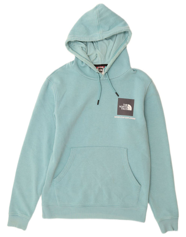 THE NORTH FACE Mens Graphic Hoodie Jumper Medium Turquoise Cotton