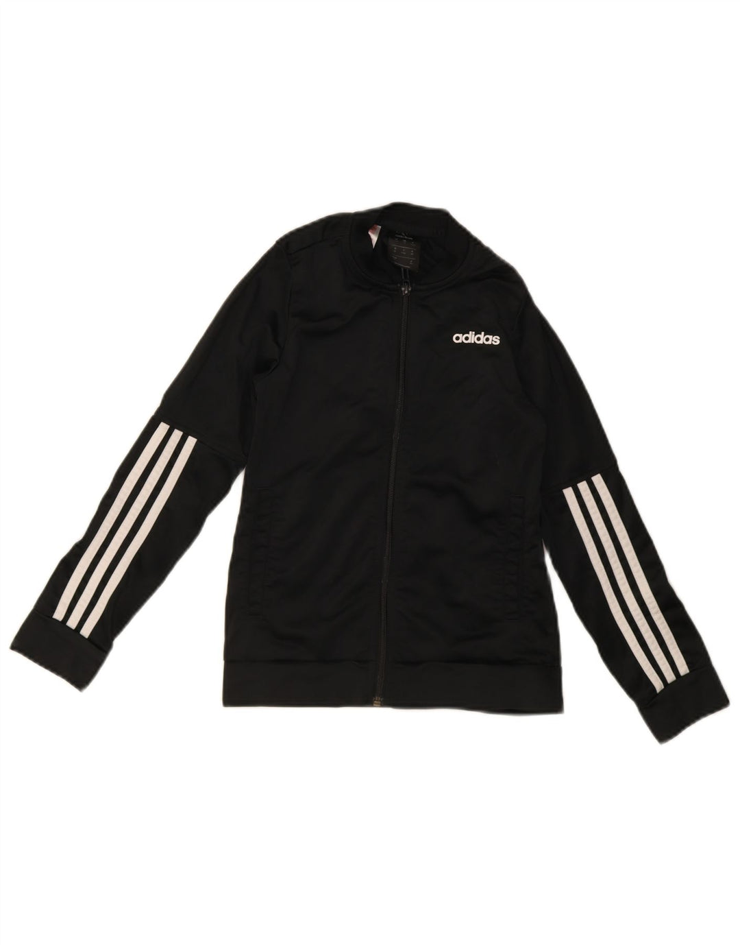 Adidas Jungen Trainingsanzug Top Jacke 9-10 Jahre Schwarz Polyester Sport