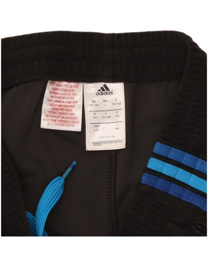 Adidas Jungen-Trainingshose, Jogginghose, 13–14 Jahre, schwarzes Polyester