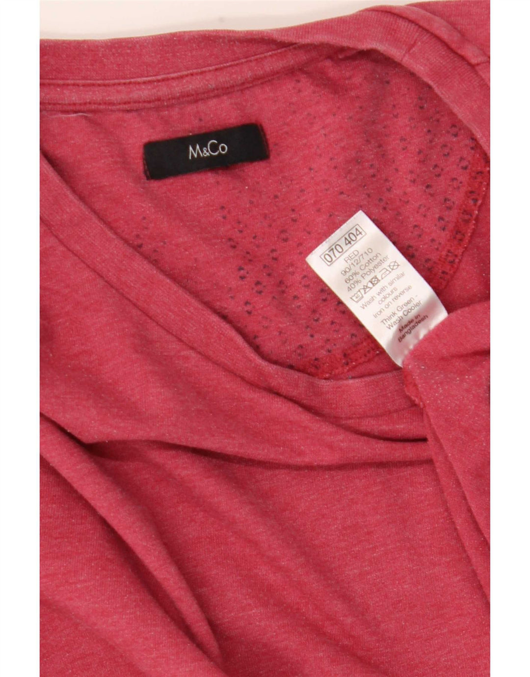 M&Co Herren T-Shirt Top XL Rot Baumwolle