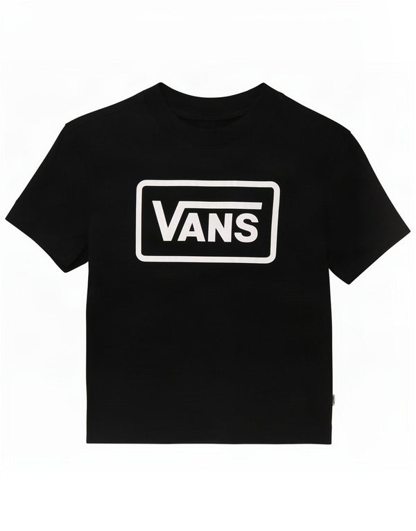 Vans Damen Crop Graphic T-Shirt Top UK 6 XS Schwarz