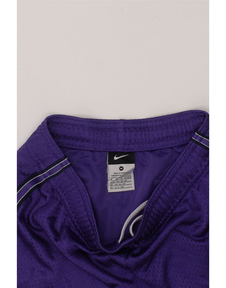 NIKE Boys Sport Shorts 10-11 Years Medium Purple Polyester Vintage Nike and Second-Hand Nike from Messina Hembry 